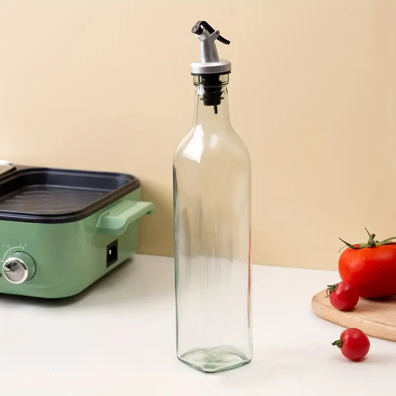Pack 2 Bouteille Distributrice d'Huile en Verre Sans BPA avec Buse Étanche