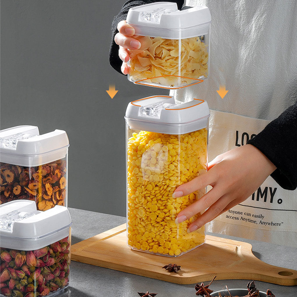 Ensemble de boîtes de récipients de stockage de nourriture en plastique (5pcs)