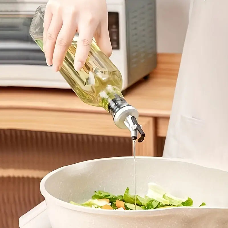 Pack 2 Bouteille Distributrice d'Huile en Verre Sans BPA avec Buse Étanche