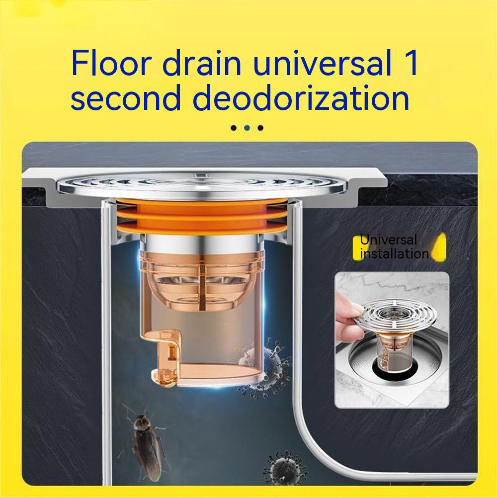 3 Filtres anti-odeurs et anti-insectes pour évacuation de sol et douche