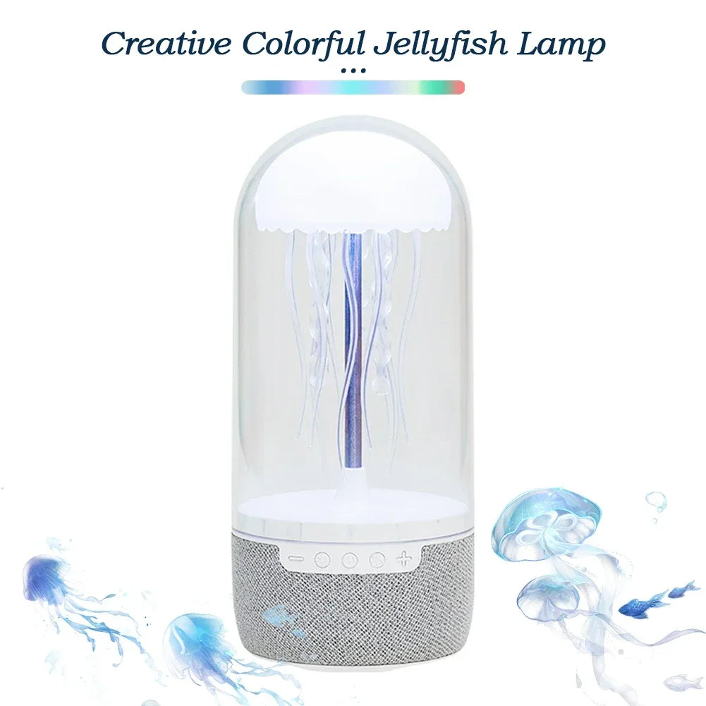 Haut-parleur mécanique en forme de méduse, décoration high-tech, lumières LED froides à sept couleurs