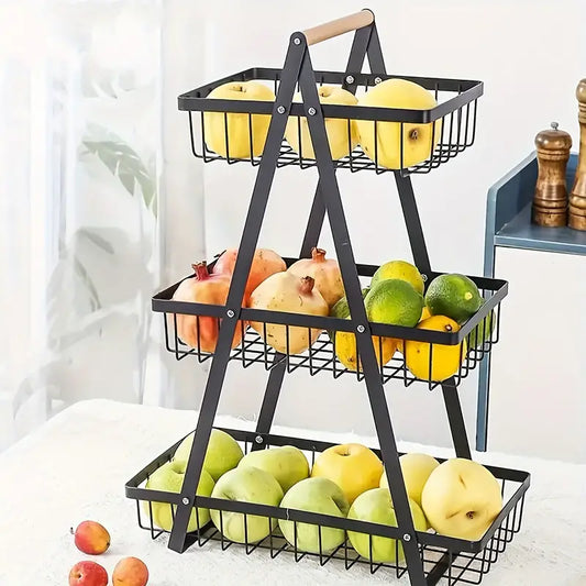 Étagère de rangement classique à 3 niveaux en métal