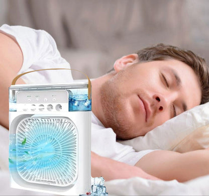 Mini Refroidisseur D’air Portable À Glaçons À 3 Vitesses avec LED intégré.