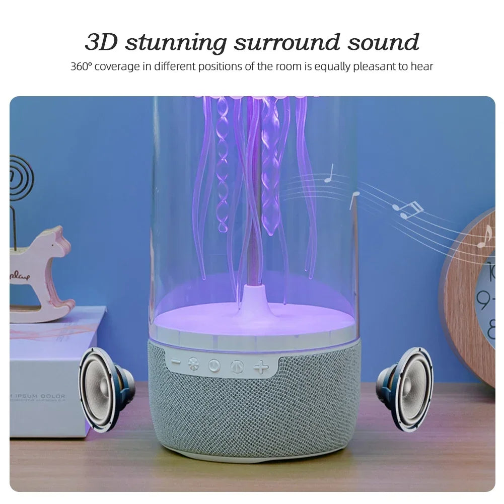 Haut-parleur mécanique en forme de méduse, décoration high-tech, lumières LED froides à sept couleurs