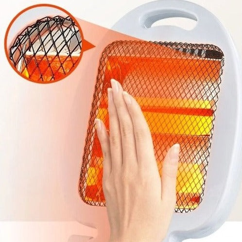 Chauffage halogène électrique 800 W, chaleur instantanée à économie d'énergie.