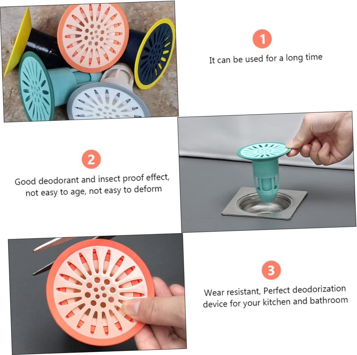 3 pièces désodorisants de canalisation de sol [Minisouq.ma]