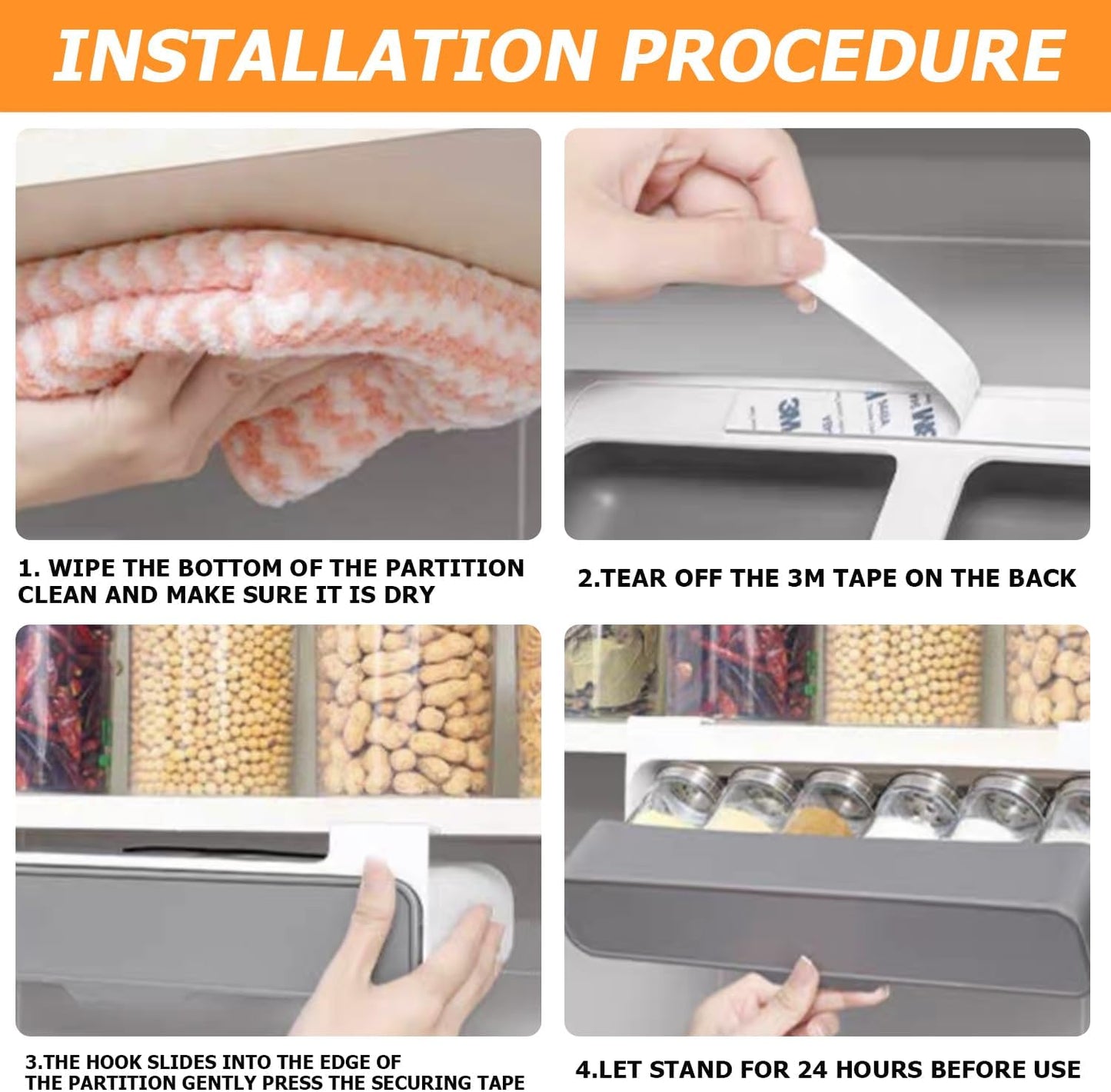 Rangement à épices coulissant