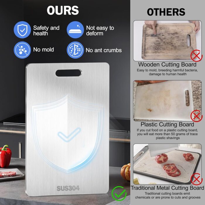 Pack 3x Planches de découpe INOX