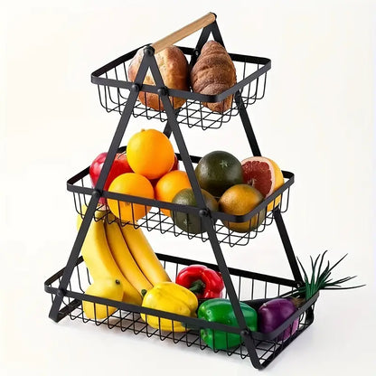 Étagère de rangement classique à 3 niveaux en métal
