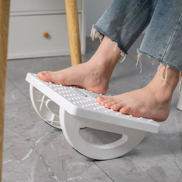 Repose-pieds ergonomique en plastique avec mouvement basculant à 180°