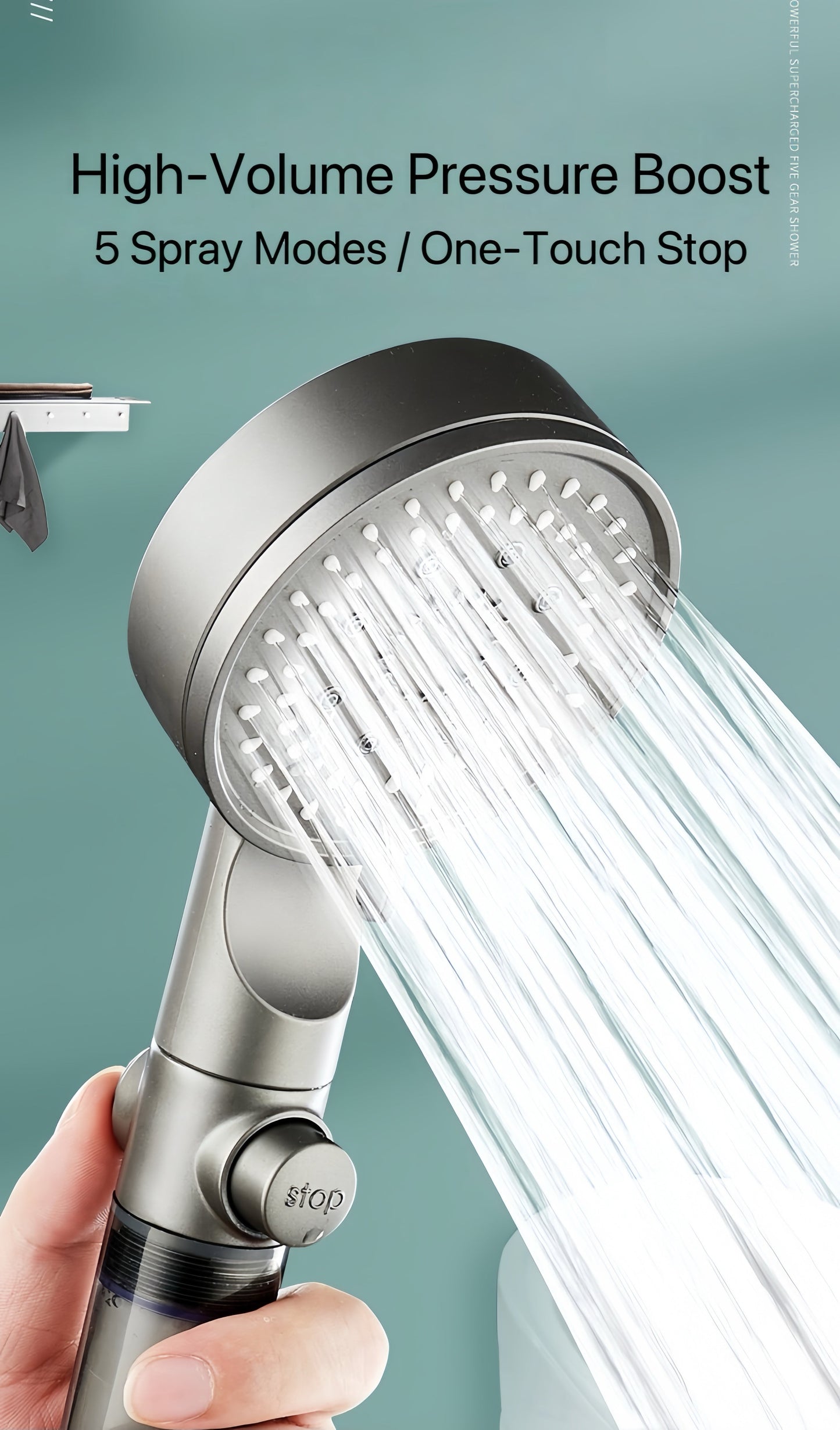 Pommeau de douche filtrant haute pression à 5 modes [Minisouq]