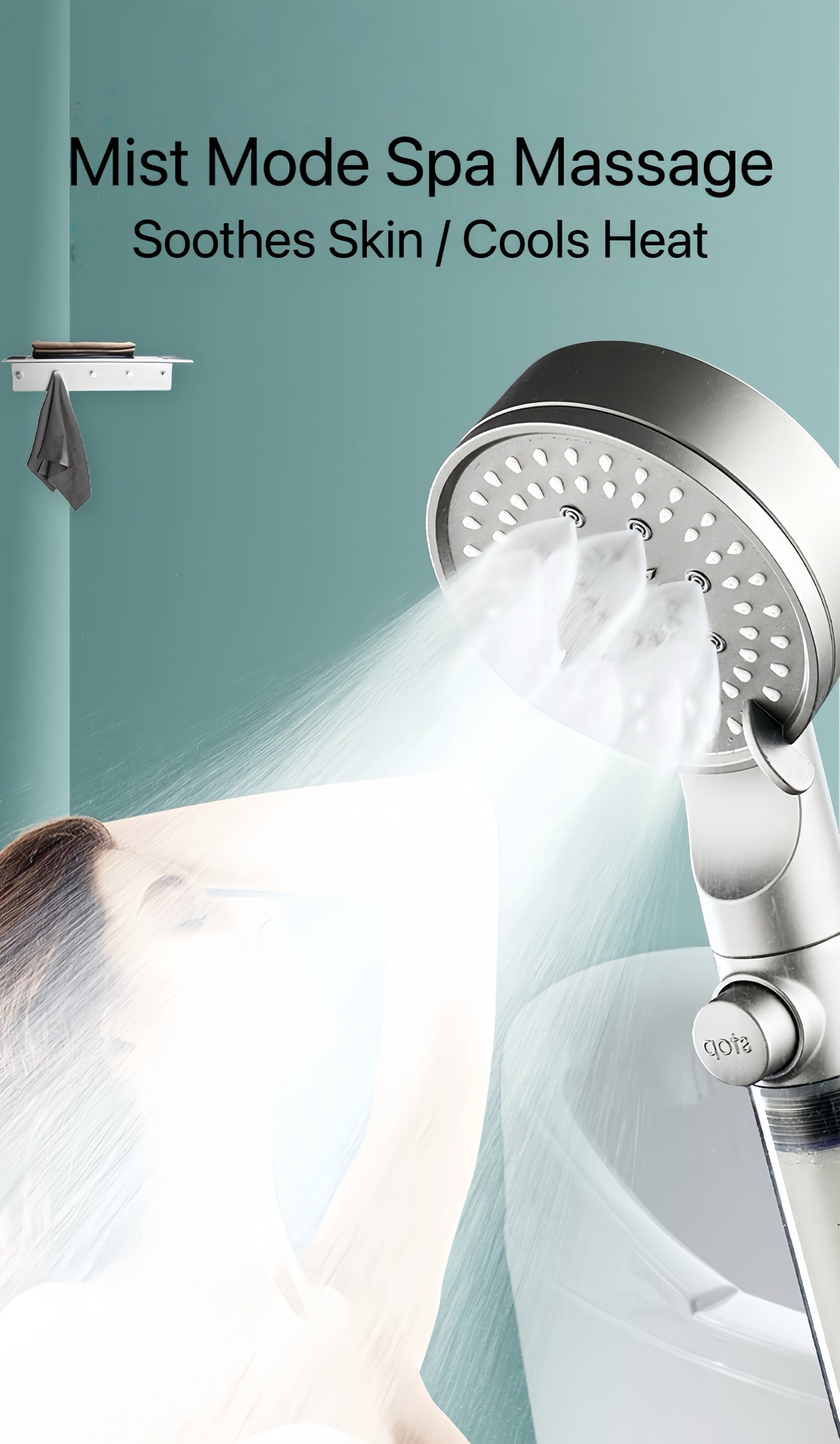 Pommeau de douche filtrant haute pression à 5 modes [Minisouq]