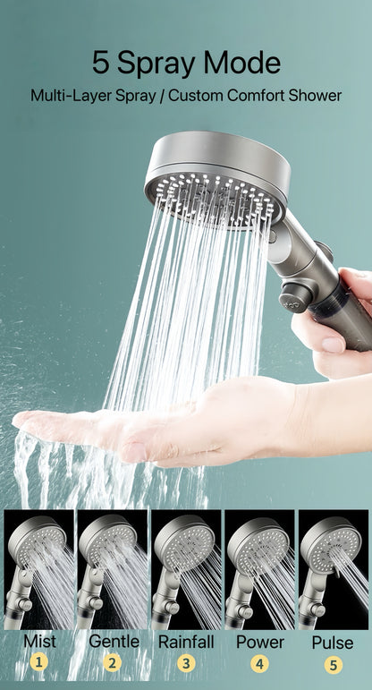 Pommeau de douche filtrant haute pression à 5 modes [Minisouq]