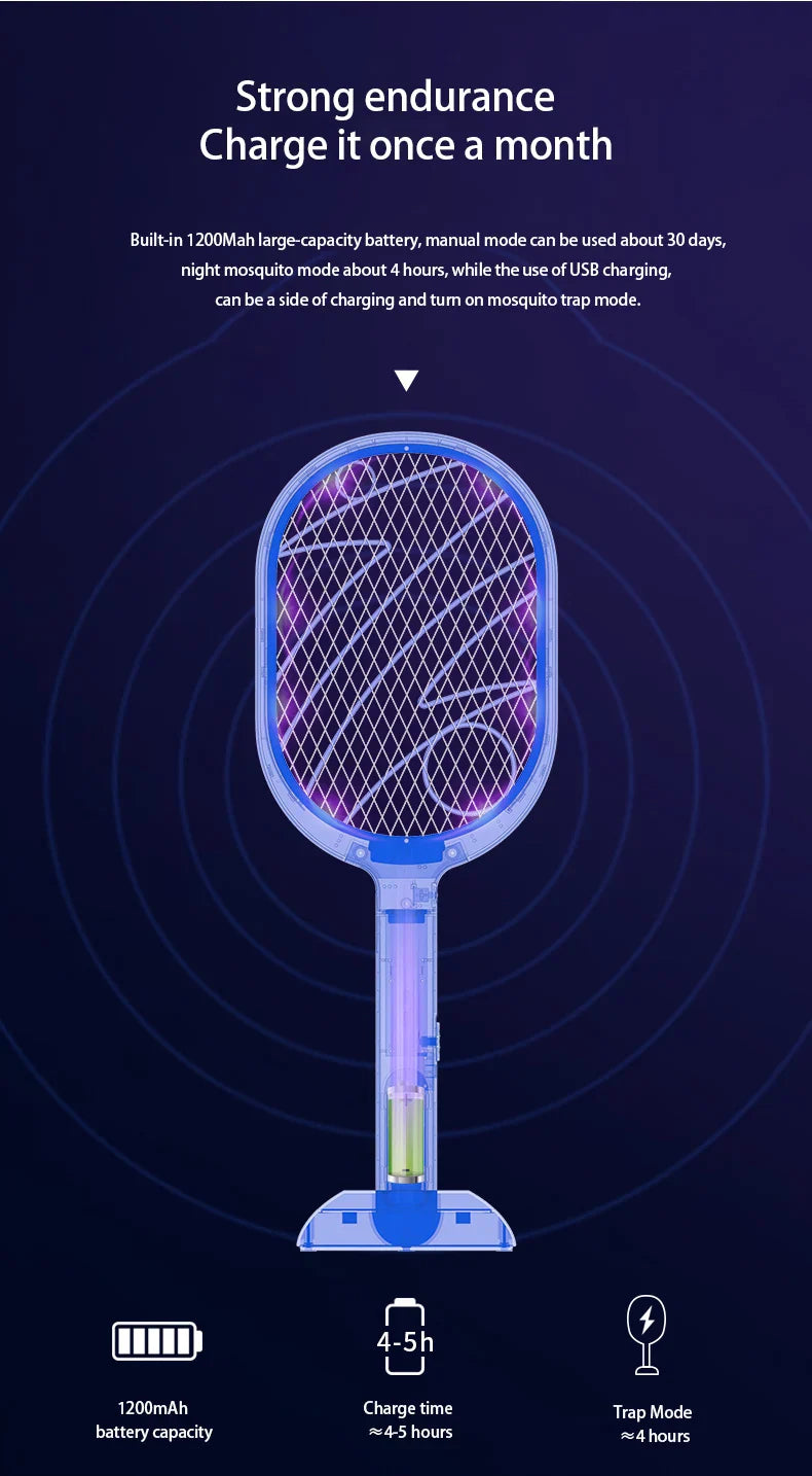 Raquette Anti-moustiques Rechargeable