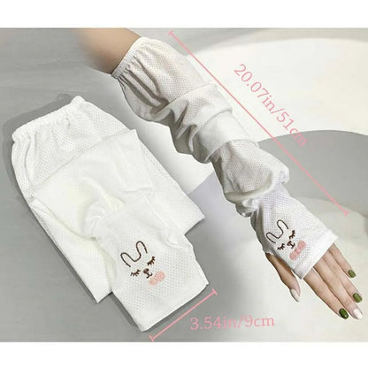 Manchons de Protection Solaire en Soie Glacée – Femme