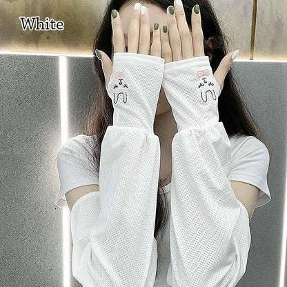 Manchons de Protection Solaire en Soie Glacée – Femme