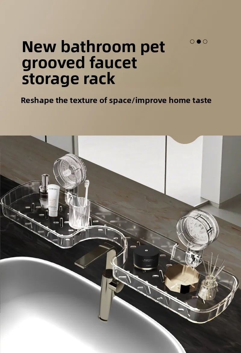 Étagère de Salle de Bain à Ventouse – Rangement Pratique Sans Perçage