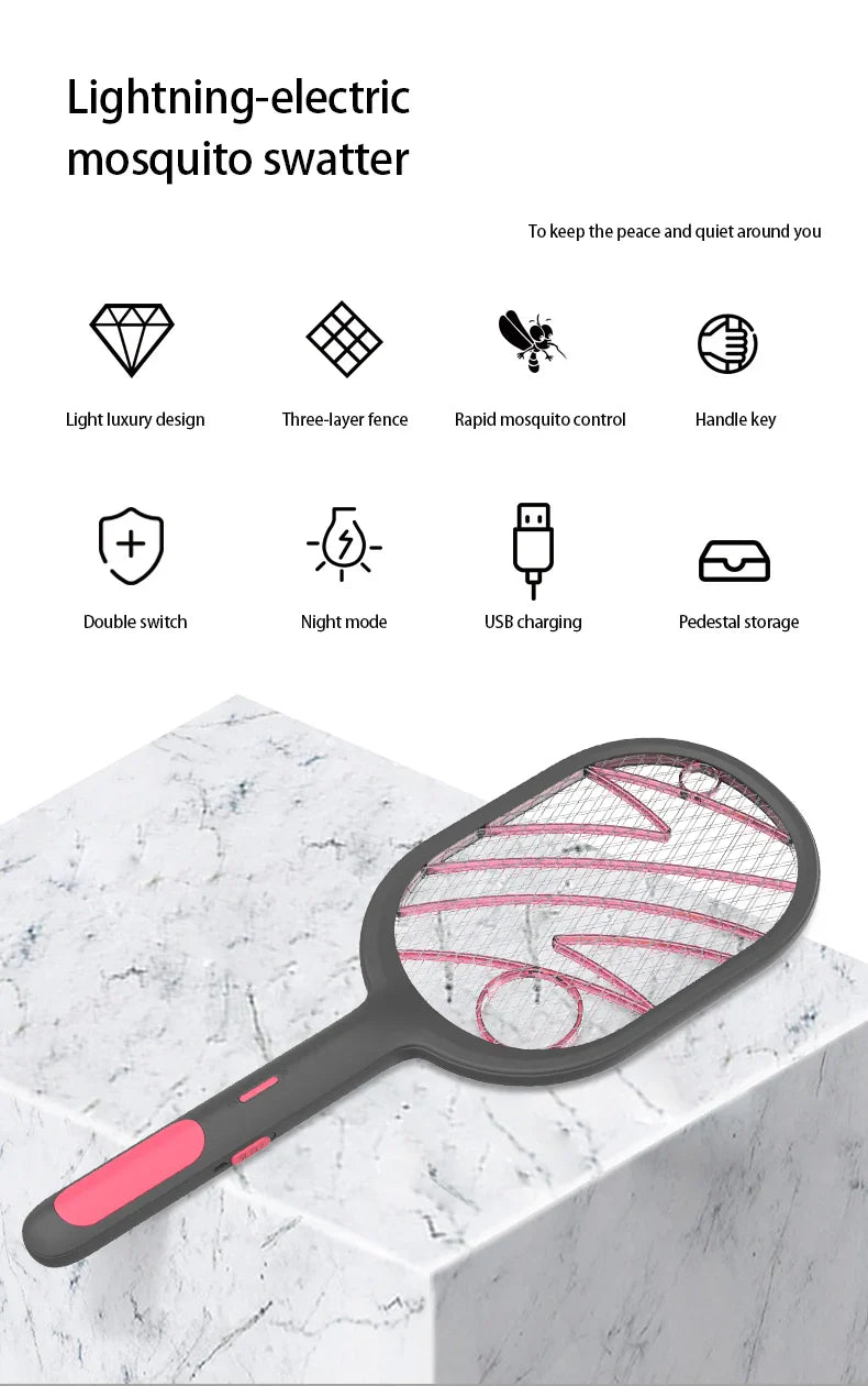 Raquette Anti-moustiques Rechargeable