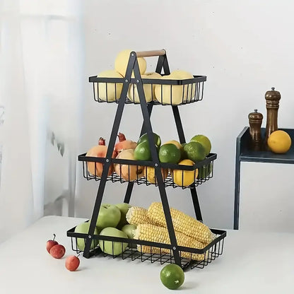 Étagère de rangement classique à 3 niveaux en métal