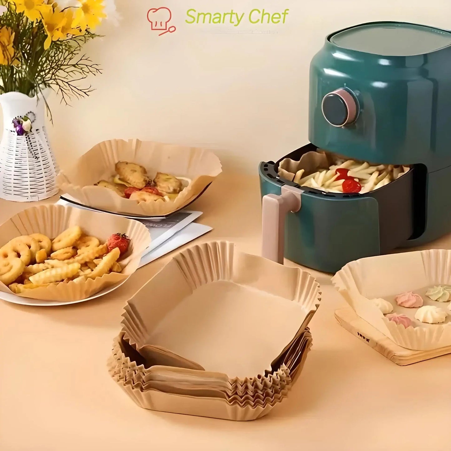 100 PCS  PAPIER CUISSON AIRFRYER